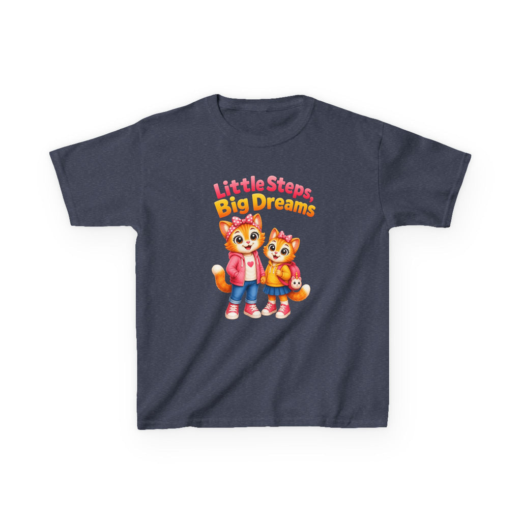 Kids Fox T-Shirt — 'Little Steps, Big Dreams' Cute Foxes Preschool Graphic Tee