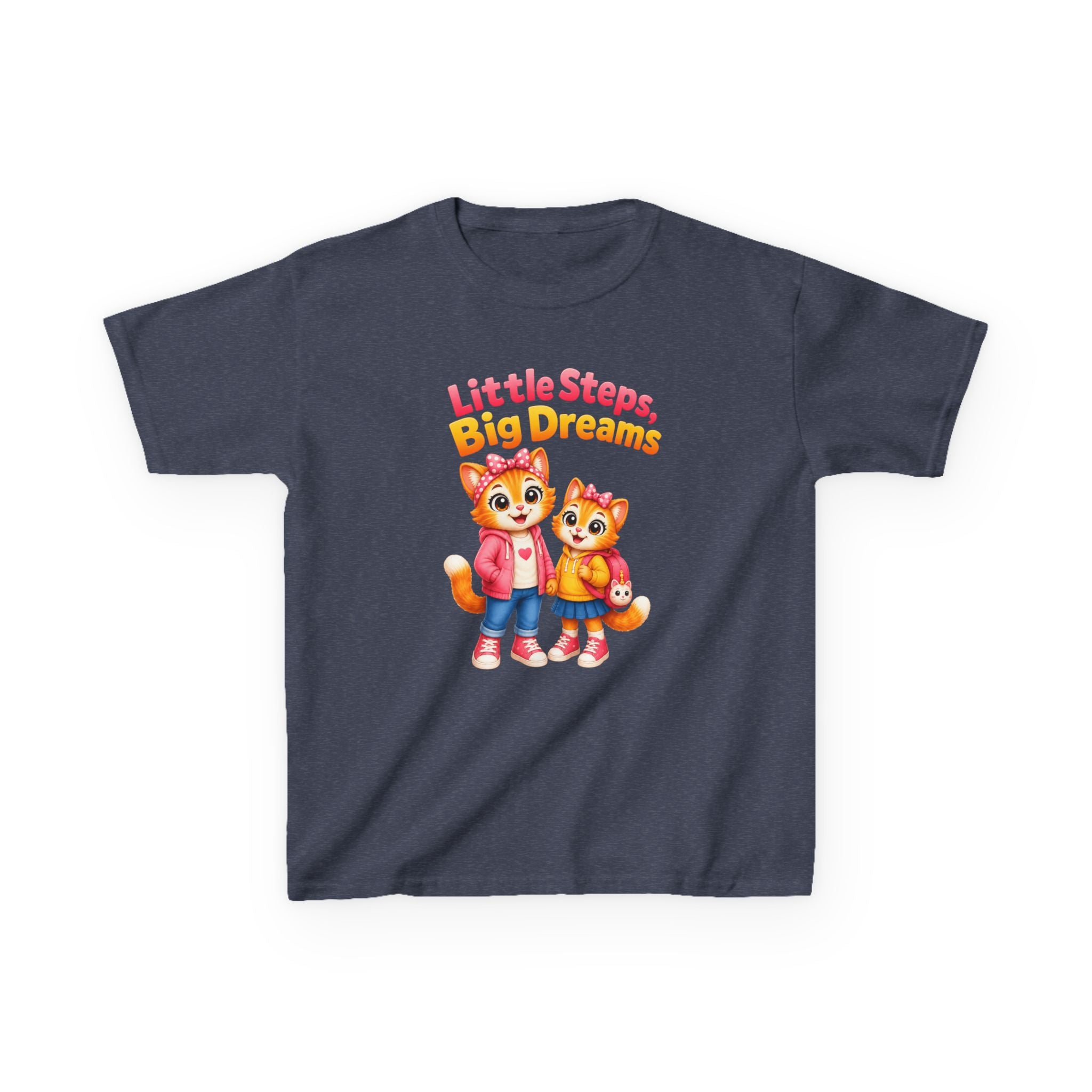 Kids Fox T-Shirt — 'Little Steps, Big Dreams' Cute Foxes Preschool Graphic Tee