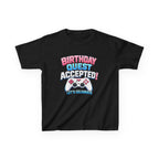 Kids Birthday T-Shirt — 'Birthday Quest' Gamer Controller Graphic Tee