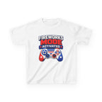 Kids Tee — "Fireworks Mode Activated" Patriotic Gamer Shirt