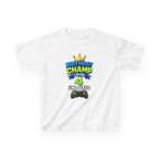 Kids Birthday T-Shirt — 'Birthday Champ' Level 4 Unlocked Gamer Graphic Tee