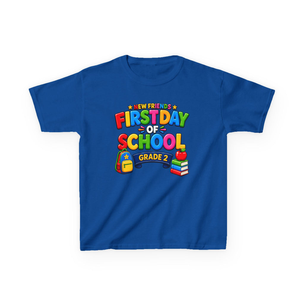 Kids School T-Shirt — 'Grade 2' First Day of School Back-to-School Graphic Tee