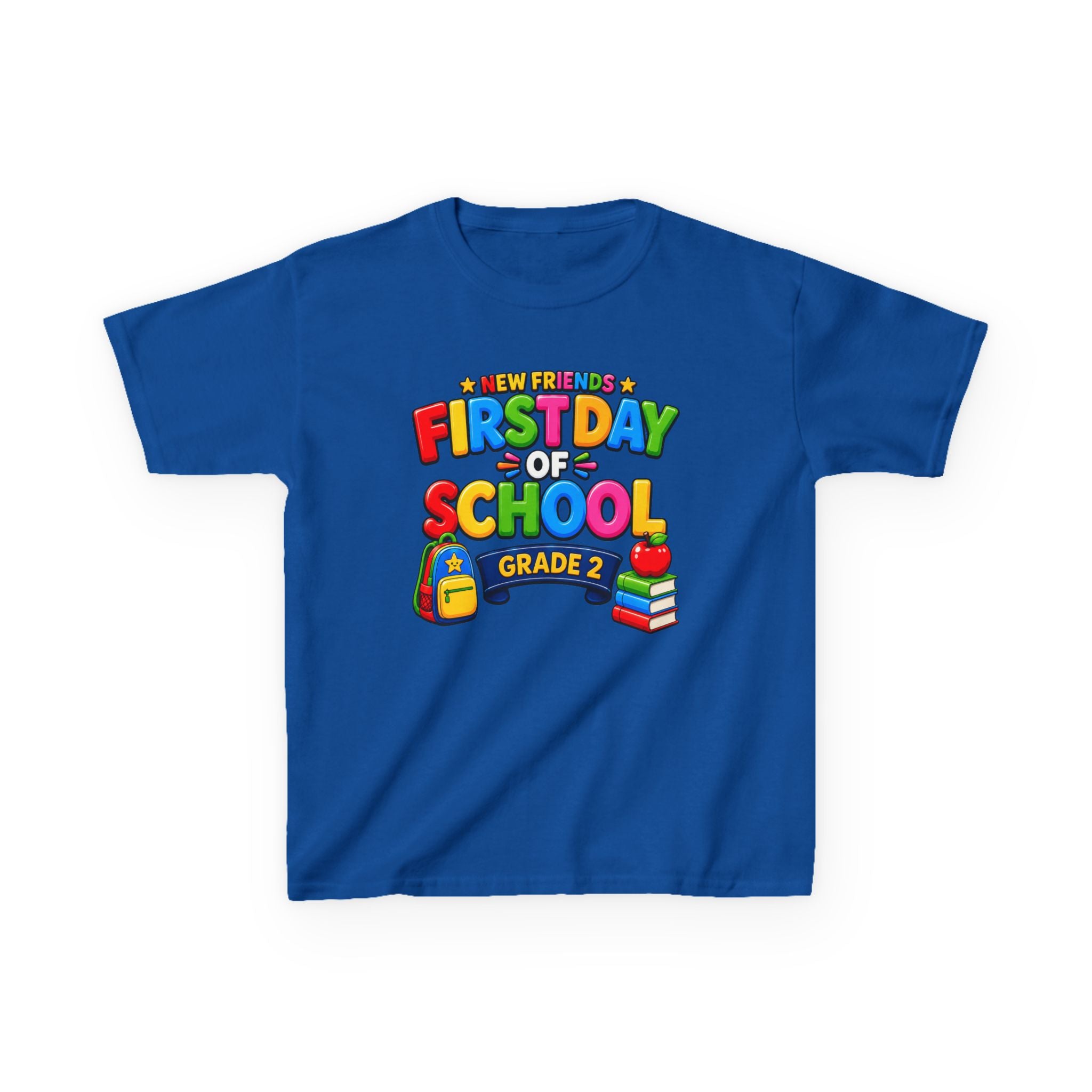 Kids School T-Shirt — 'Grade 2' First Day of School Back-to-School Graphic Tee