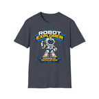Copy of Robot Explorer T-Shirt — Cute Cartoon Robot Graphic Tee ("Powered by Dedication")