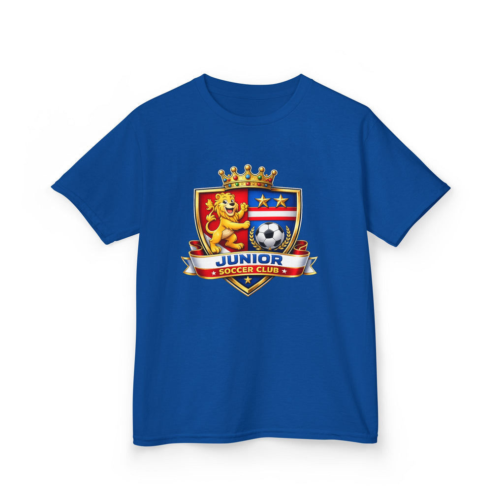 Kids Soccer T-Shirt — 'Junior Soccer Club' Crest Graphic Tee