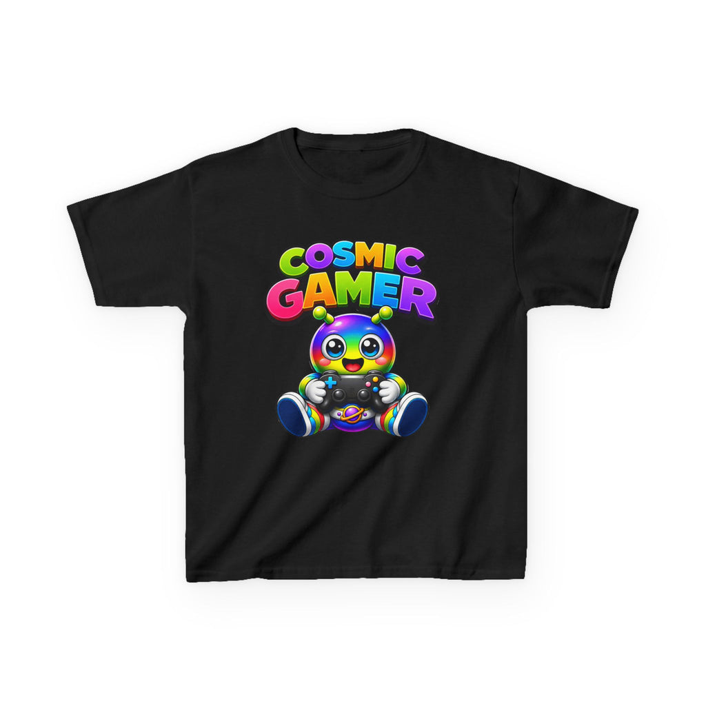 Kids Cosmic Gamer T-Shirt — 'Cosmic Gamer' Rainbow Alien Controller Graphic Tee