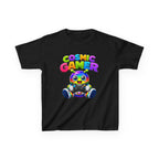 Kids Cosmic Gamer T-Shirt — 'Cosmic Gamer' Rainbow Alien Controller Graphic Tee