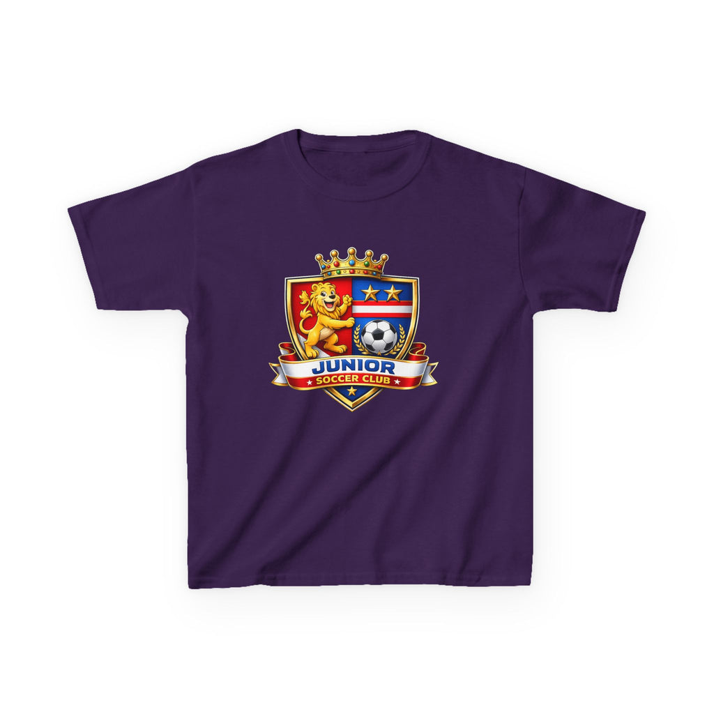 Kids Soccer T-Shirt — 'Junior Soccer Club' Crest Graphic Tee