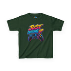Kidxtr™ Kids Gaming T-Shirt — 'Just Leveling Up' Controller Graphic Tee