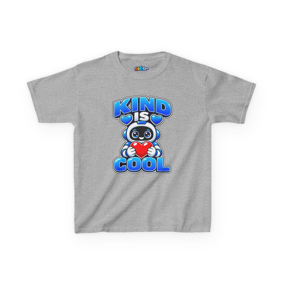 Kidxtr™ Kids Kindness T-Shirt — 'Kind Is Cool' Robot Heart Graphic Tee