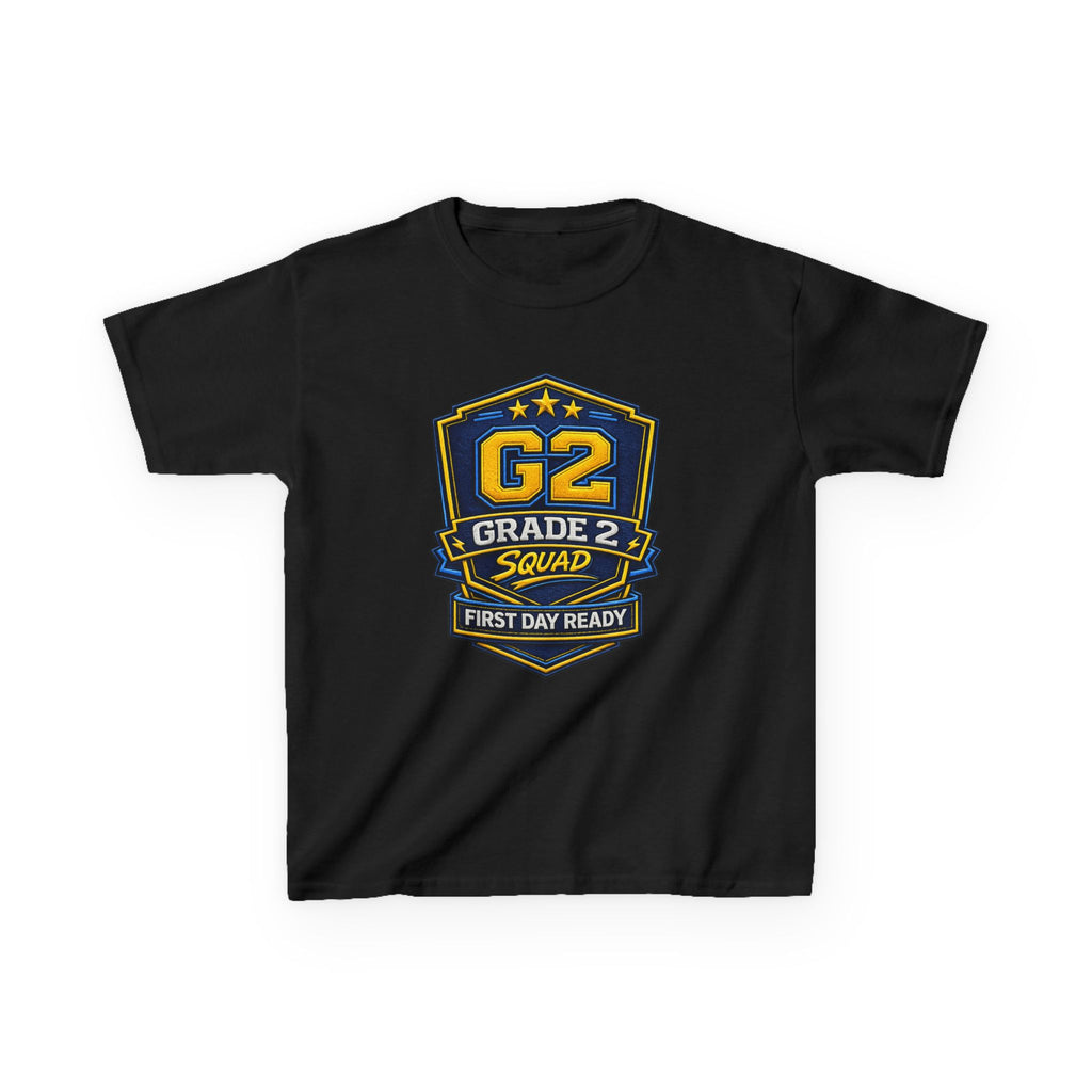 Grade 2 Squad Kids T‑Shirt — "G2 Grade 2 Squad: First Day Ready" Back‑to‑School Tee