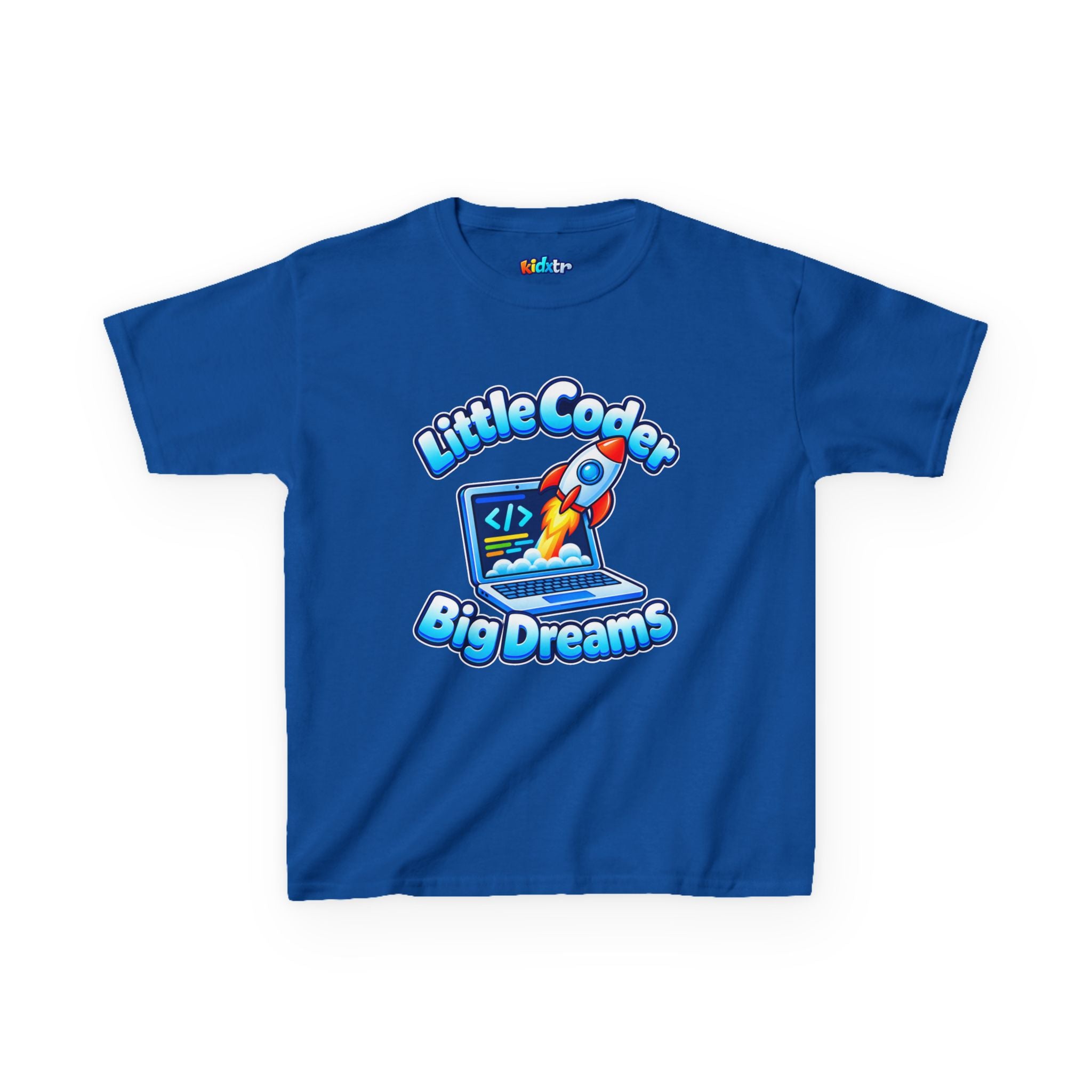 Kidxtr™ Kids Coder T-Shirt — 'Little Coder, Big Dreams' Tech Graphic Tee