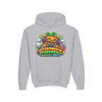 Kidxtr™ Kids Halloween Hoodie — 'Candy Power 100%' Gamer Pumpkin Graphic Hoodie