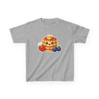 Kids Breakfast T-Shirt — 'Short Stack' Cute Pancake Stack with Smiling Berries Graphic Tee