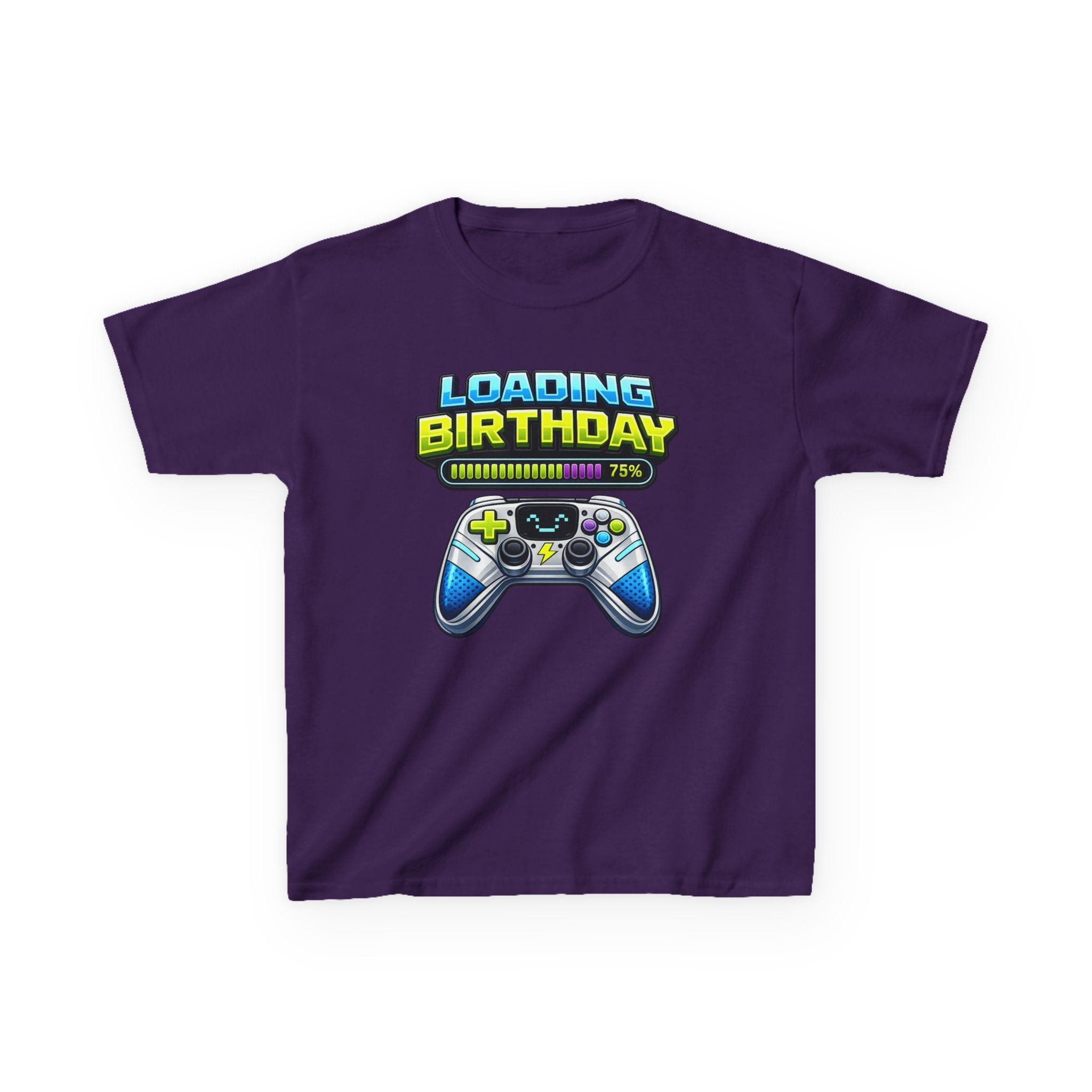 Kids Loading Birthday T-Shirt — 'Loading Birthday' Video Game Controller Graphic Tee