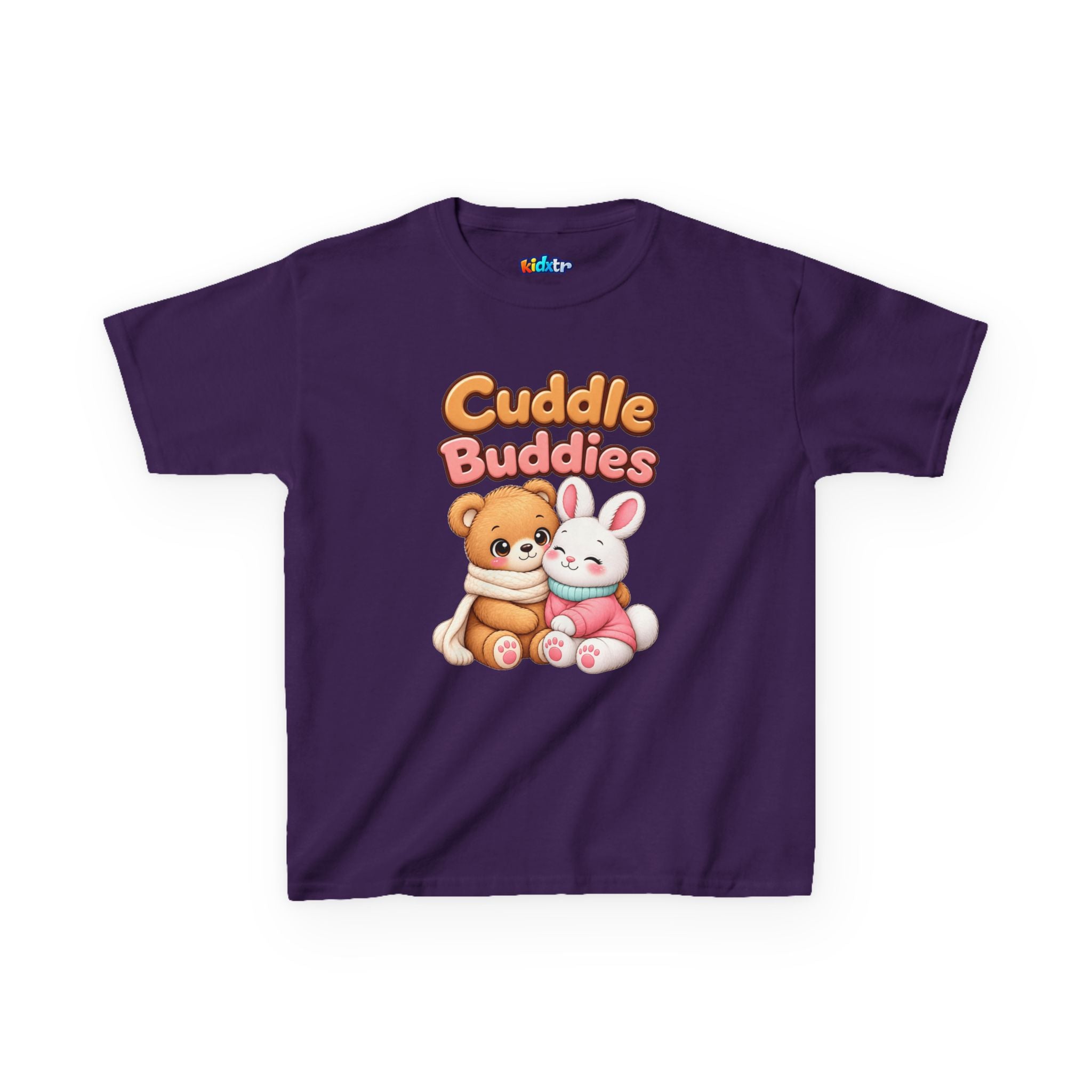 Kidxtr™ Kids Bear & Bunny T-Shirt — 'Cuddle Buddies' Cute Animal Graphic Tee