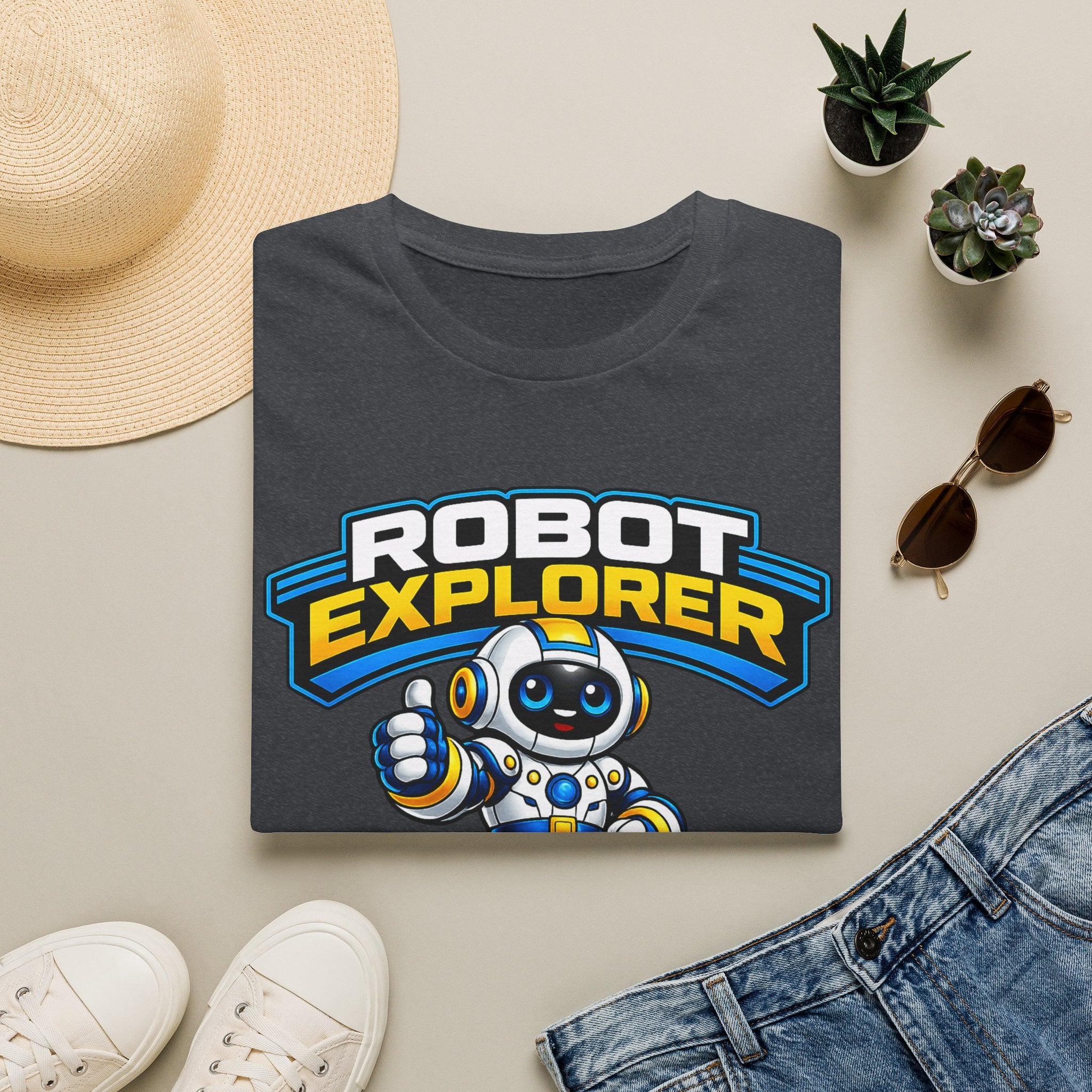 Kidxtr™ Mom Robot T-Shirt — 'Powered by Love & Patience' Robot Explorer Graphic Tee