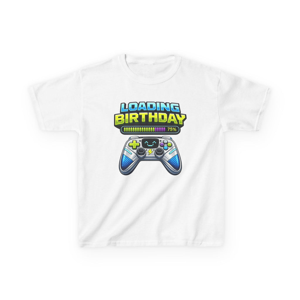 Kids Loading Birthday T-Shirt — 'Loading Birthday' Video Game Controller Graphic Tee