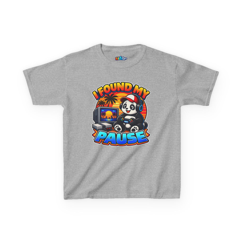 Kidxtr™ Kids Gamer T-Shirt — 'I Found My Pause' Gaming Graphic Tee