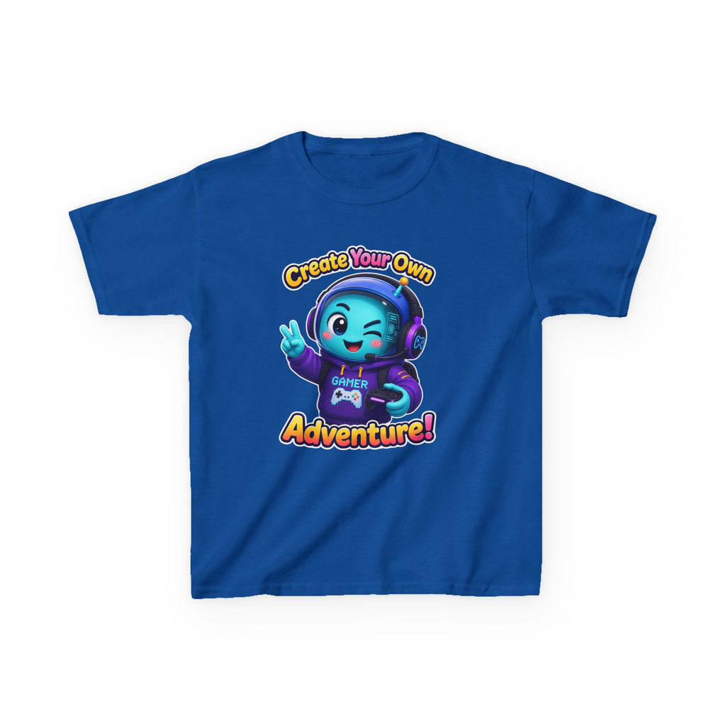 Kids Adventure T-Shirt — 'Create Your Own Adventure' Cute Alien Gamer Graphic Tee