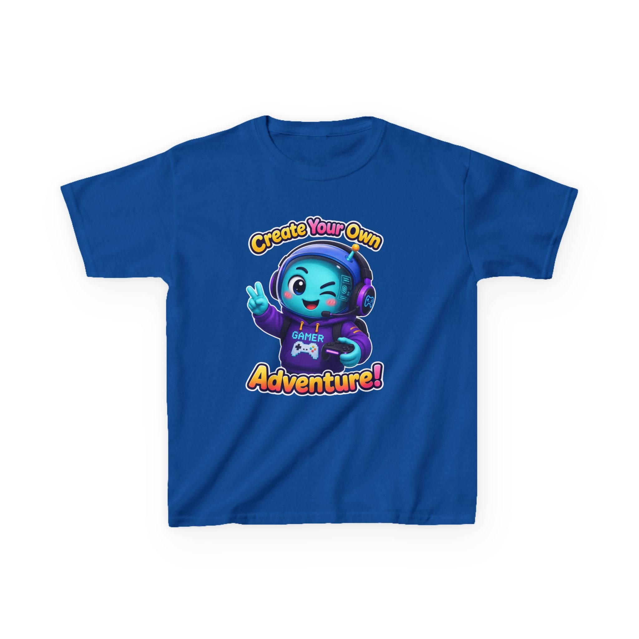 Kids Adventure T-Shirt — 'Create Your Own Adventure' Cute Alien Gamer Graphic Tee