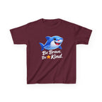 Kids Shark T-Shirt — 'Be Brave. Be Kind.' Cute Shark Graphic Tee