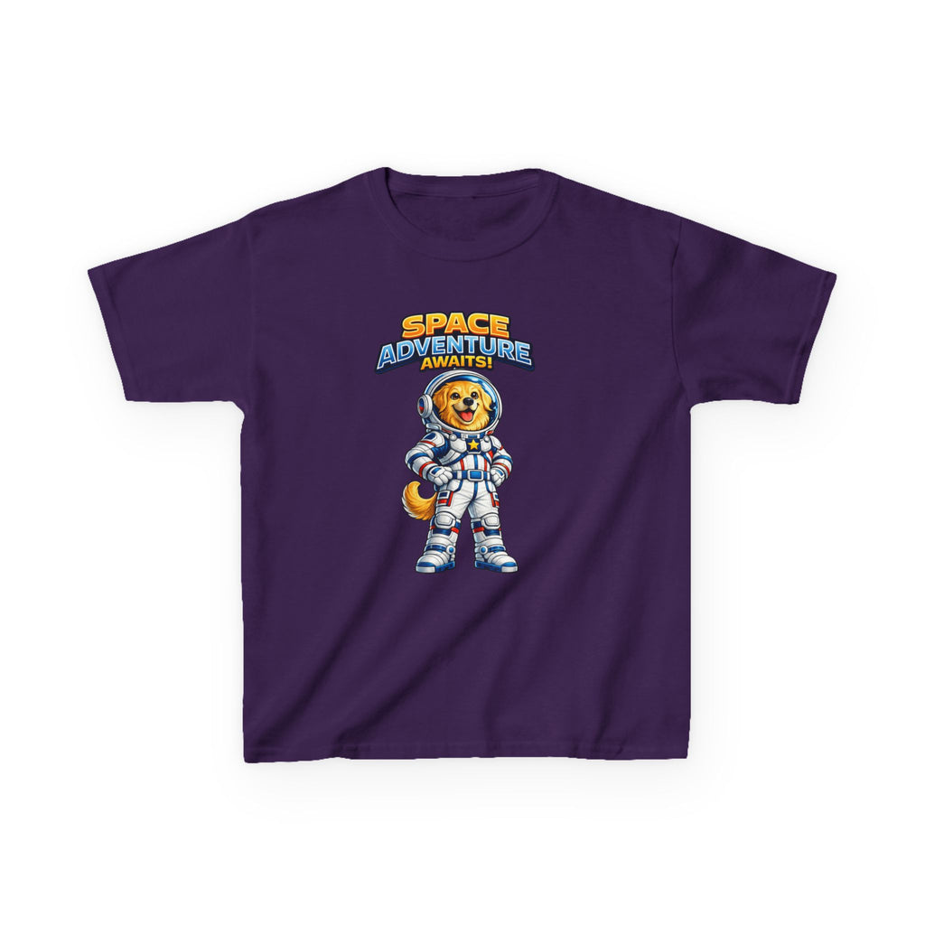 Kids Space Adventure T‑Shirt – Cute Astronaut Dog Graphic Tee