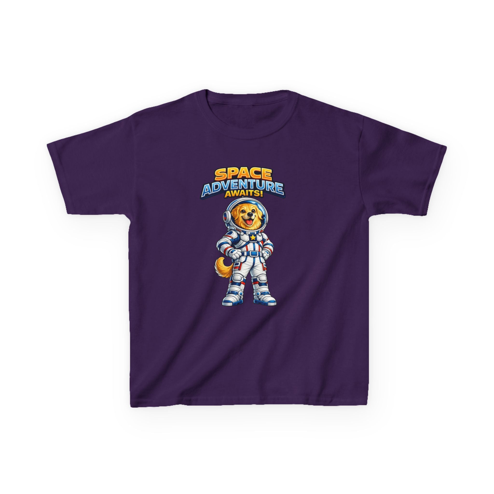 Kids Space Adventure T‑Shirt – Cute Astronaut Dog Graphic Tee