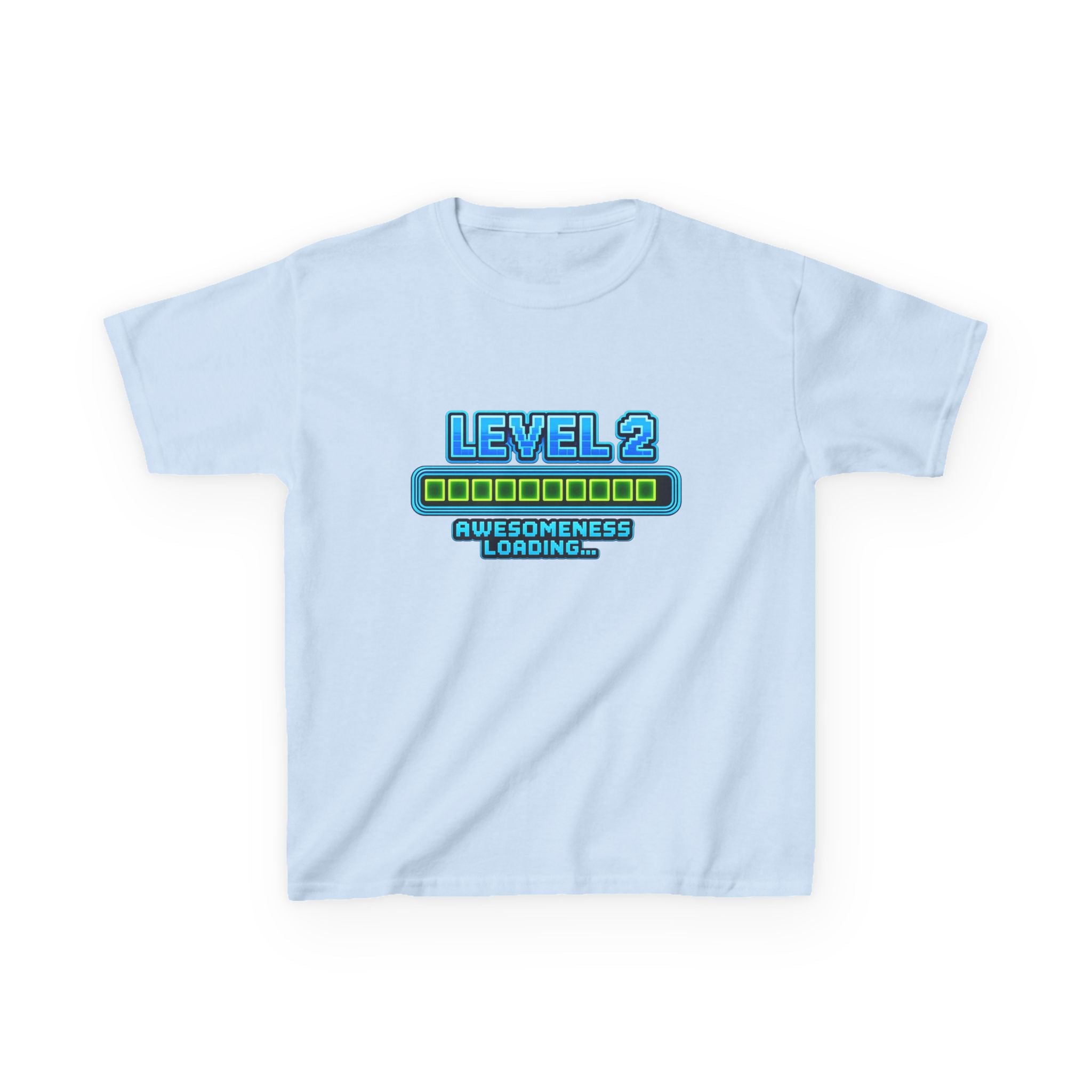 Kids Gaming T-Shirt — 'Level 2: Awesomeness Loading' Gamer Birthday Graphic Tee