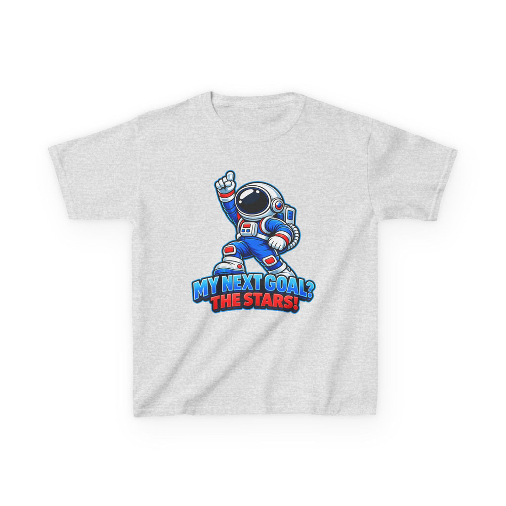 Kidxtr™ Kids Space T-Shirt — 'My Next Goal: The Stars' Astronaut Graphic Tee