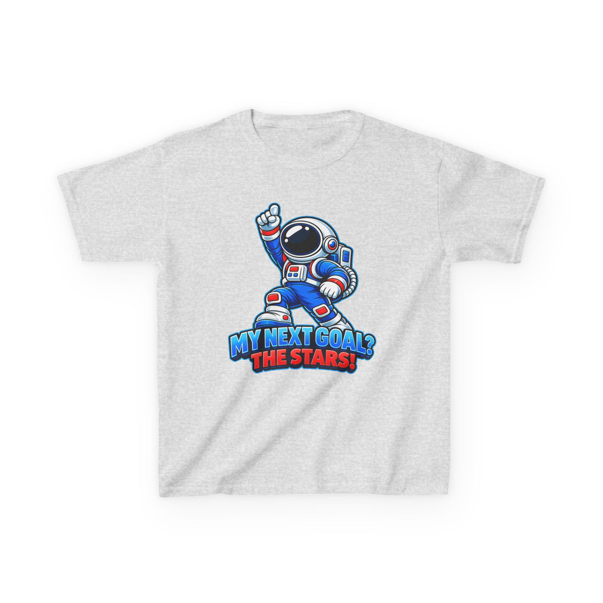 Kidxtr™ Kids Space T-Shirt — 'My Next Goal: The Stars' Astronaut Graphic Tee