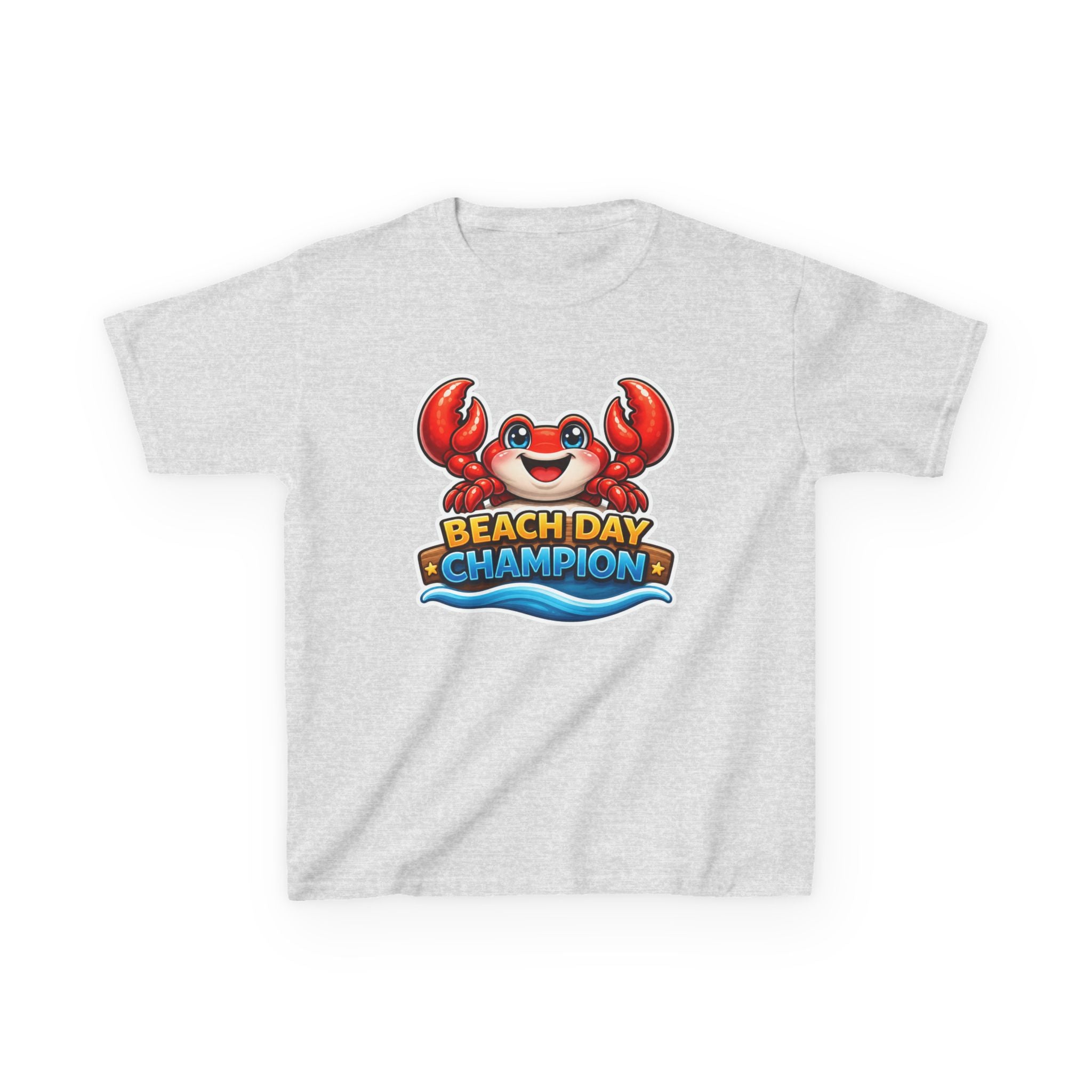 Kids Crab T-Shirt — 'Beach Day Champion' Crab Graphic Tee