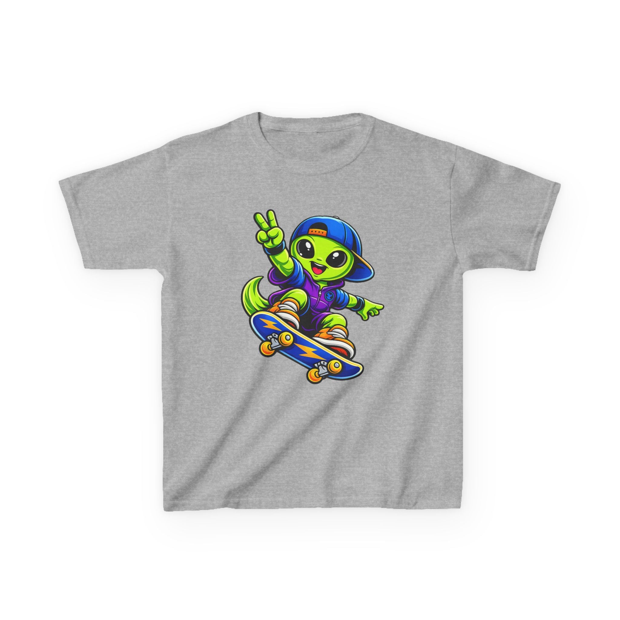 Kids Alien T-Shirt — 'Skate or Alien' Skateboard Graphic Tee