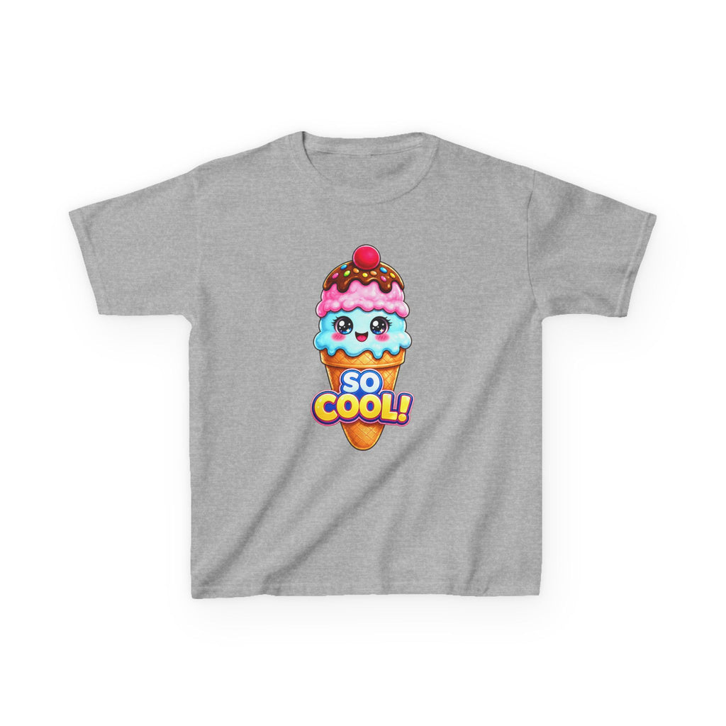 Kids Ice Cream T-Shirt — 'So Cool!' Kawaii Ice Cream Cone Graphic Tee