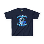 Kidxtr™ Kids Coder T-Shirt — 'Little Coder, Big Dreams' Robot Graphic Tee