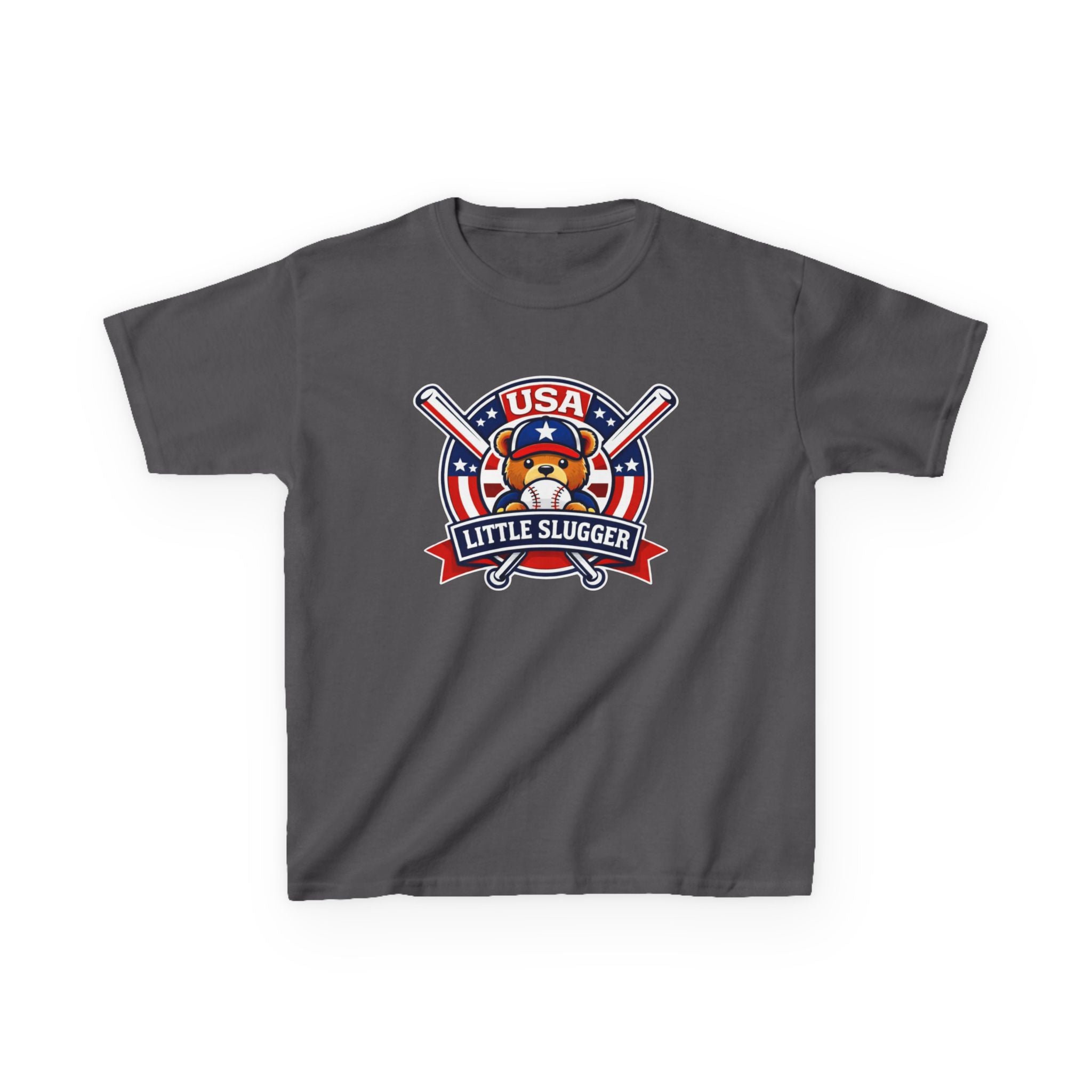 Kids Baseball T-Shirt — 'Little Slugger' USA Baseball Graphic Tee