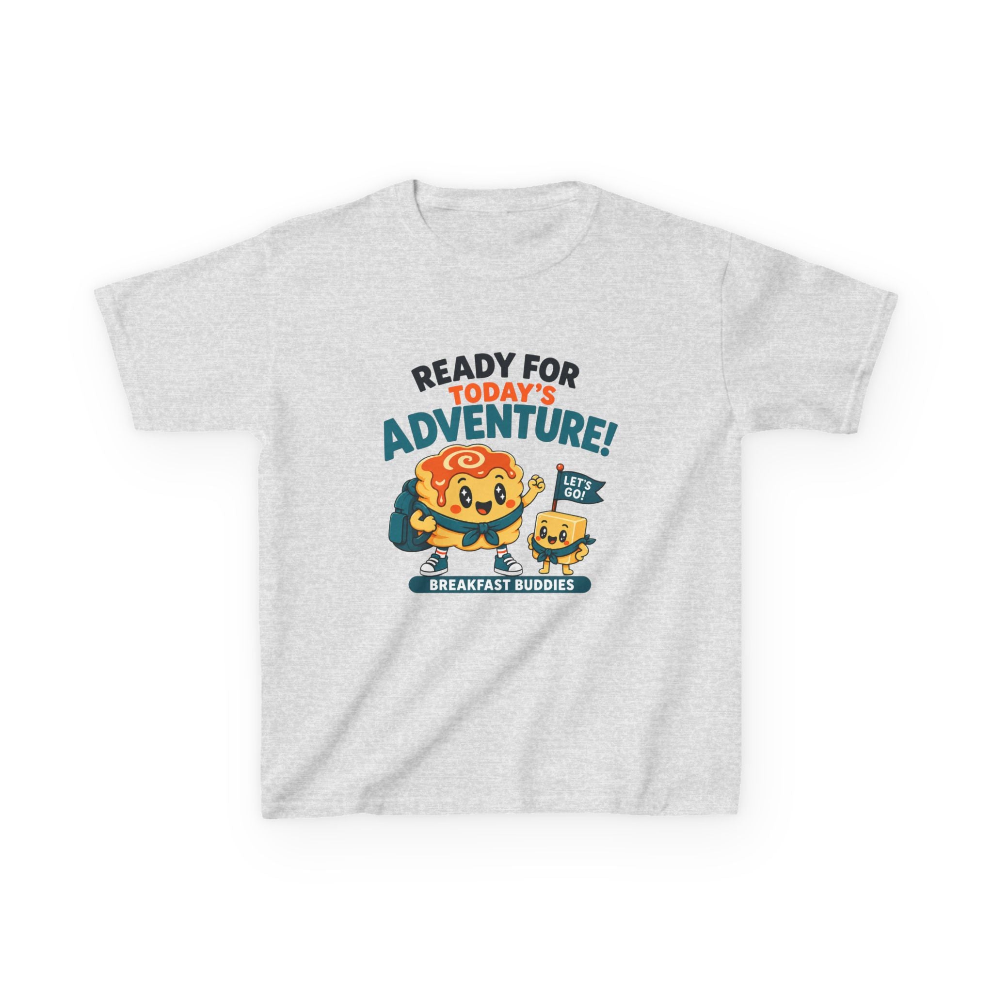 Kids Breakfast T-Shirt — 'Ready for Today’s Adventure!' Pancake Graphic Tee