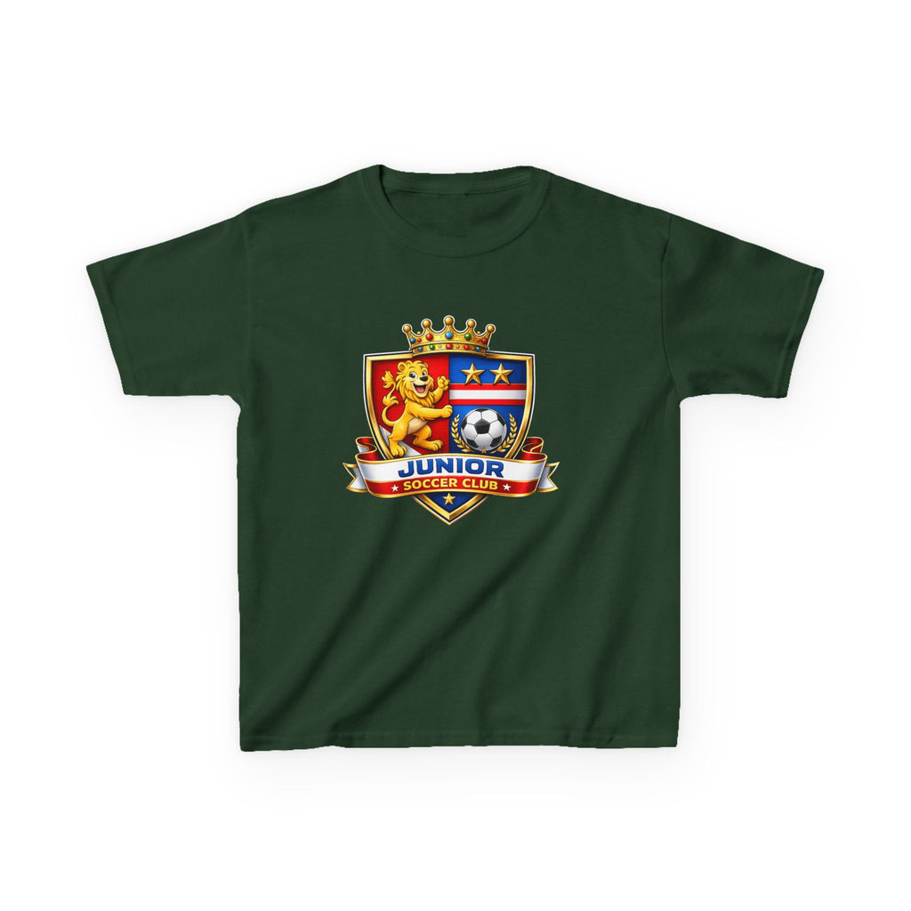 Kids Soccer T-Shirt — 'Junior Soccer Club' Crest Graphic Tee