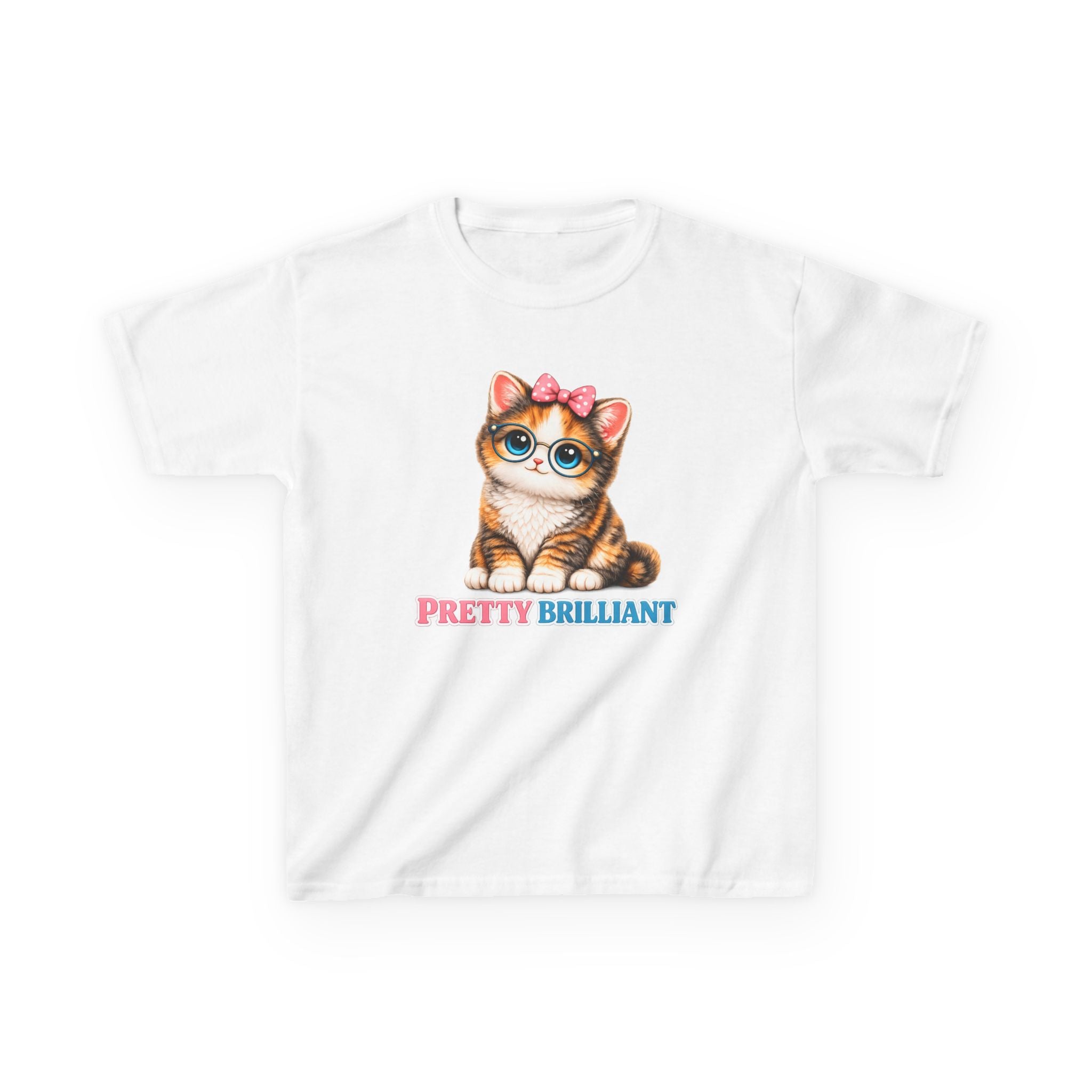 Kids Cat T-Shirt — 'Pretty Brilliant' Cute Cat Graphic Tee