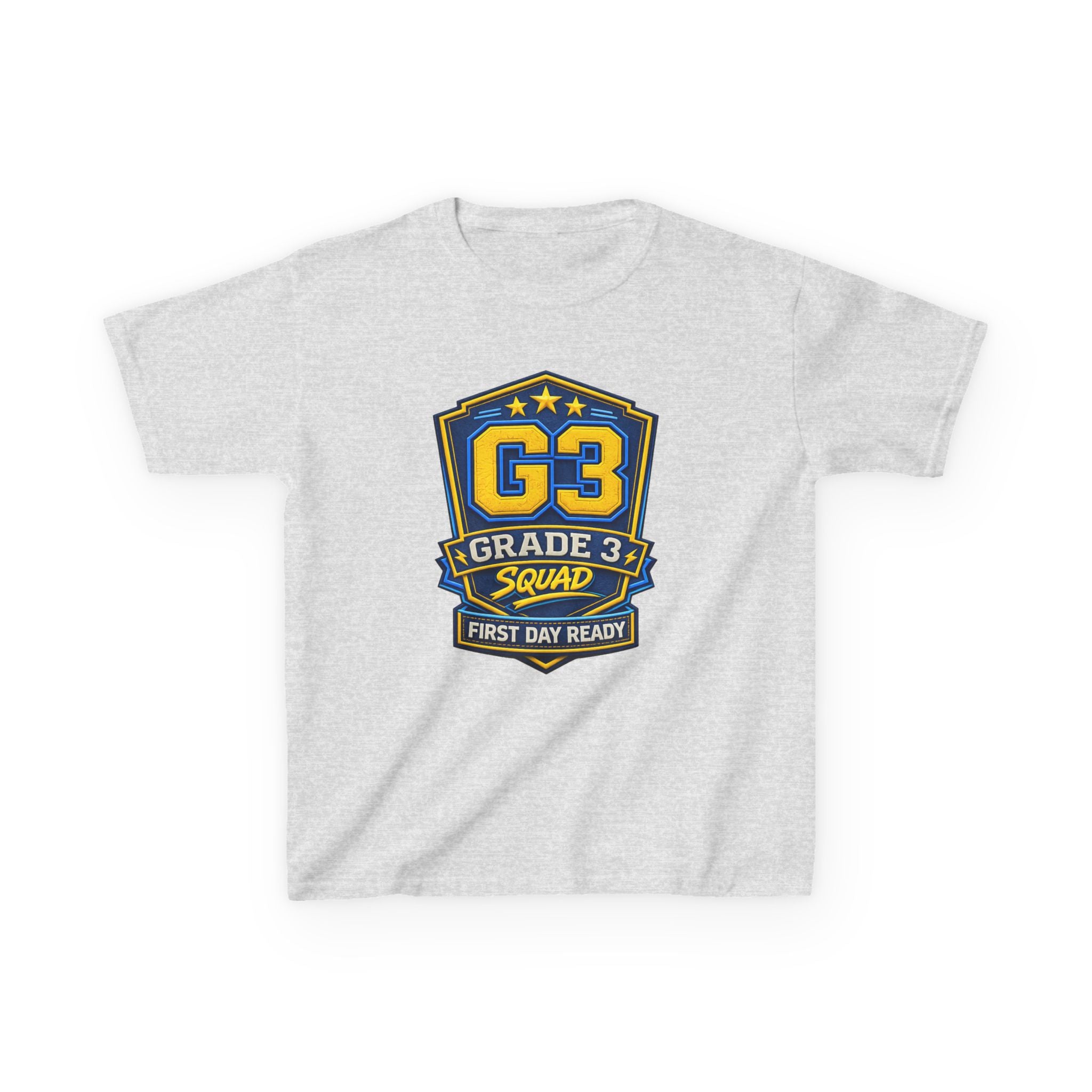 Grade 3 Squad Kids T‑Shirt — "G3 Grade 3 Squad: First Day Ready" Back‑to‑School Tee