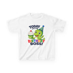 Kids Birthday T-Shirt — 'Today I'm the Birthday Boss' Cute Party Turtle Graphic Tee