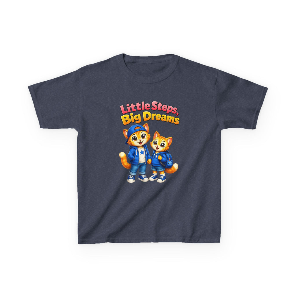 Kids Fox T-Shirt — 'Little Steps, Big Dreams' Cute Foxes Back-to-School Graphic Tee