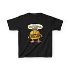 Kids Burger T-Shirt — 'Bun-derful Mood' Skateboard Graphic Tee