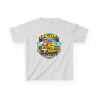 Kids School T-Shirt — 'Let’s Go!' KIDXTR Explorers Club Bus Graphic Tee