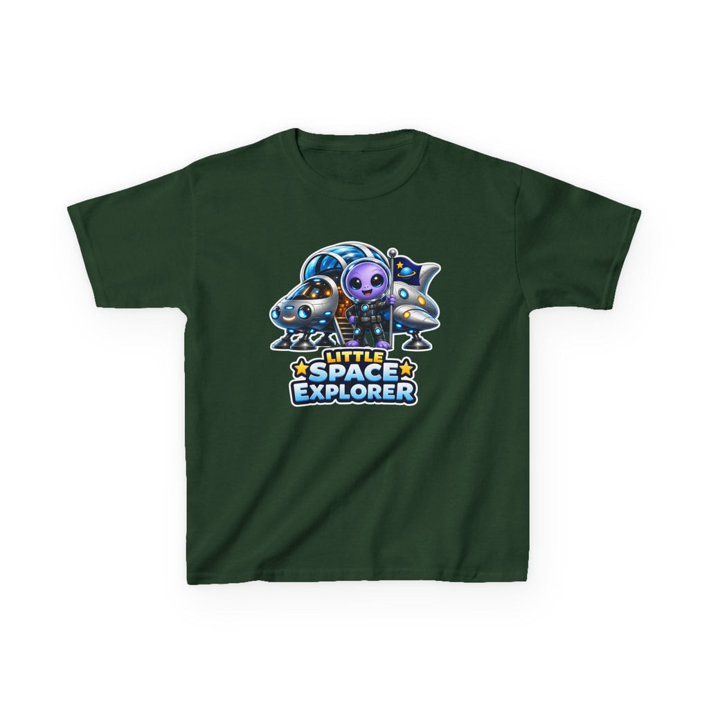 Kids Space T-Shirt — 'Little Space Explorer' Alien Rocket Graphic Tee