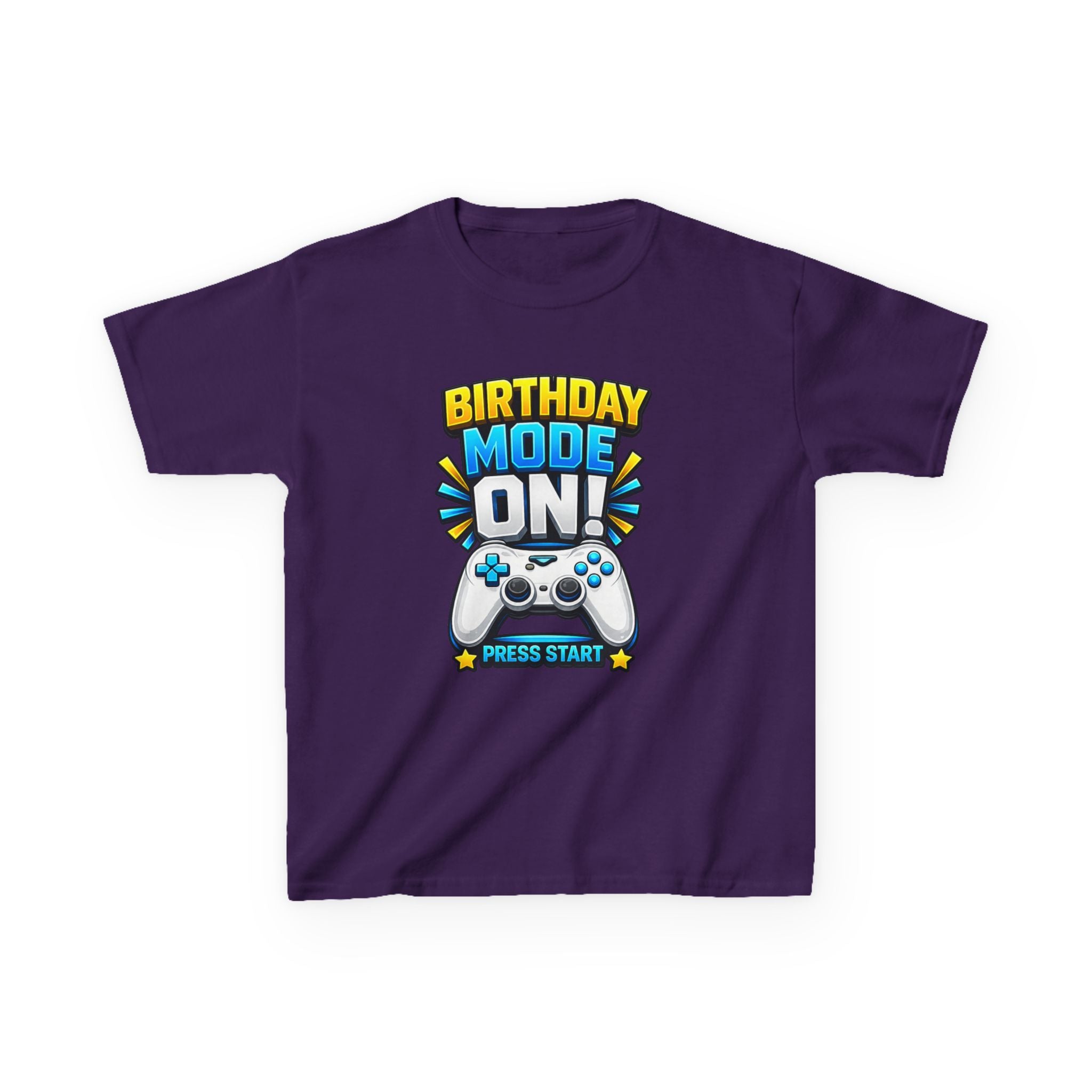 Kids Birthday T-Shirt — 'Birthday Mode On' Gamer Controller Graphic Tee