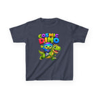 Kids Cosmic Dino T-Shirt — 'Cosmic Dino' Colorful Alien Riding Dinosaur Graphic Tee