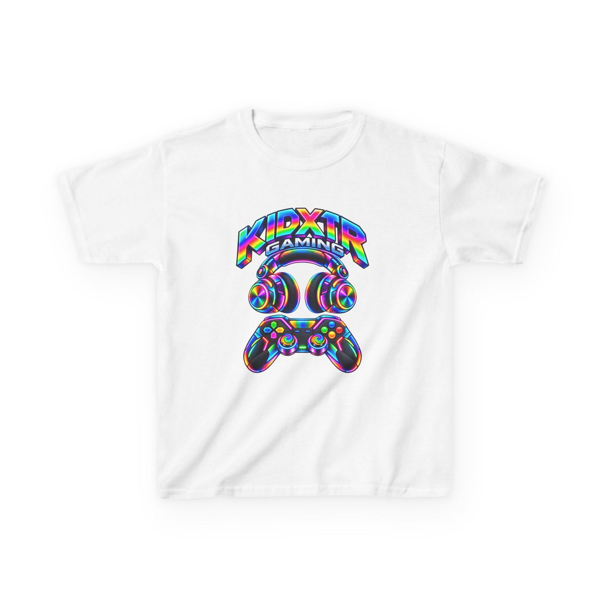 Kidxtr™ Kids Gaming T-Shirt — 'Kidxtr Gaming' Neon Controller Graphic Tee