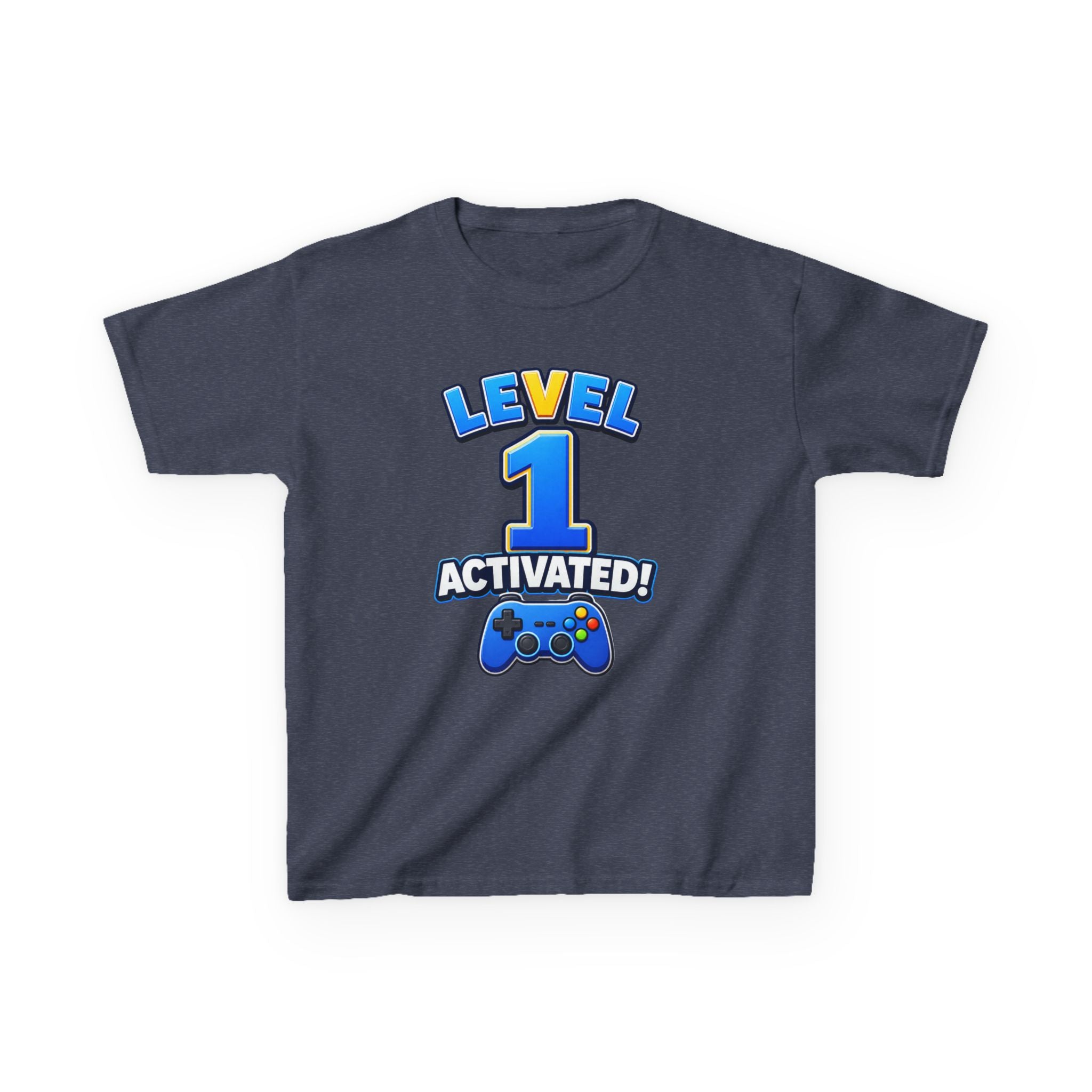 Kids Birthday T-Shirt — 'Level 1 Activated!' Birthday Gaming Graphic Tee