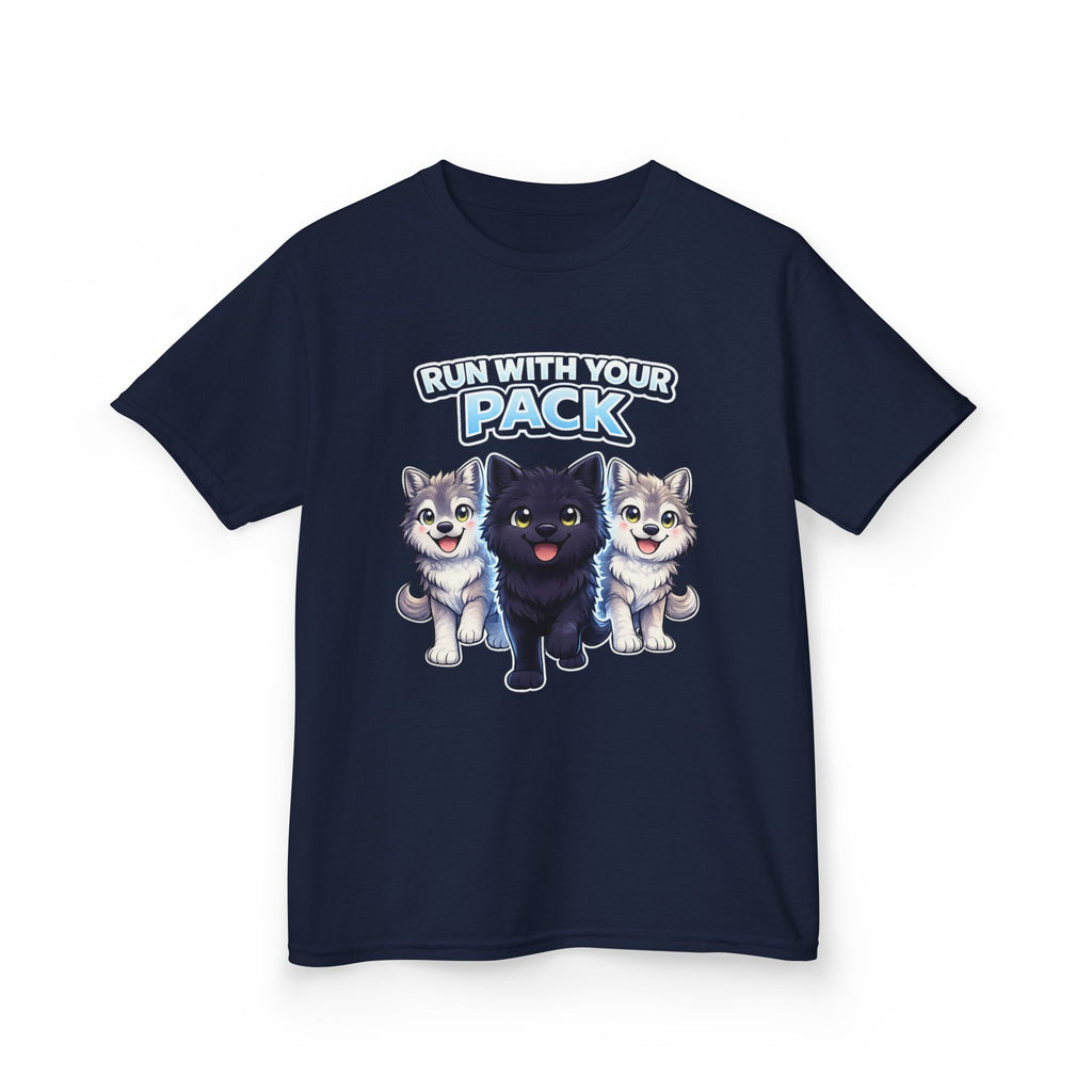 Kids Husky T-Shirt – Run With Your Pack Graphic Tee